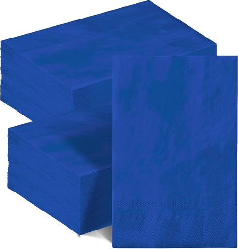 qiqee Klein Blue Dinner Paper Napkins Guest Disposable Hand Paper Towels for Birthday, Wedding,Party Cocktail,Lunch, Dessert,Kitchen?192 Count,13 ...