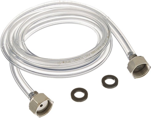 Bev Rite CPCCM102SS Beer Line with Connectors on Both Ends, 5-Feet-304 Grade Stainless Steel Contact 5, Clear...
