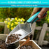 Garden Shovel Gardening Hand Trowel with Measurement Mark, Aluminum Alloy Garden Transplanting Shovel with Rubberized Handle, Rust Resistant Trowe...