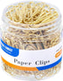 Medium Paper Clips, 200-Count, Paperclips, Gold Paper Clips, 1.3 Inch (32mm) Paper Clip...