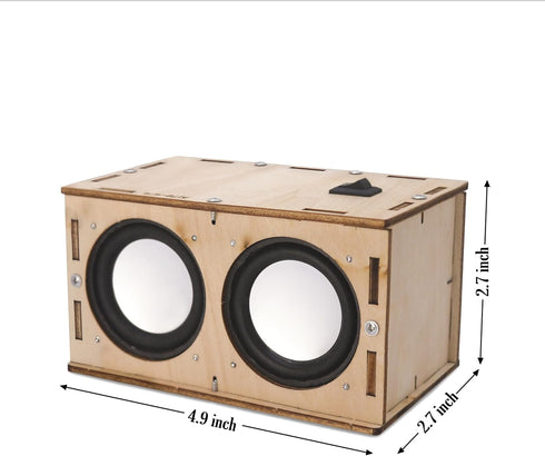 DIY STEM Projects Educational Exploration Bluetooth Speaker Box Kit Build Personalized Wood Case Speaker Set Science Electronics Experiment Kit Le...