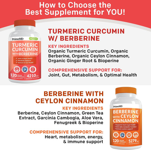 5-in-1 Turmeric Curcumin Supplement (4210mg) with Berberine, & Ceylon Cinnamon - Organic Turmeric Curcumin with Black Pepper and Ginger Supplement...
