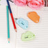 6 Pcs Mini Retractable Utility Knife Cloud Pocket Box Cutters Plastic Letter Opener Slide Open with Keychain Hole for Box Letter Envelope, Cloud S...