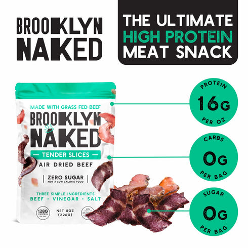 Brooklyn Biltong Air Dried Grass Fed Beef Snack, South African Beef Jerky (8 oz, Pack of 1) - Whole30 Approved, Paleo, Keto, Gluten Free, Sugar Fr...