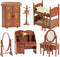 Dollhouse Furniture Set for Kids Toys Miniature Doll House Accessories Pretend Play Toys for Boys Girls & Toddlers Age 3+ with Bedroom...