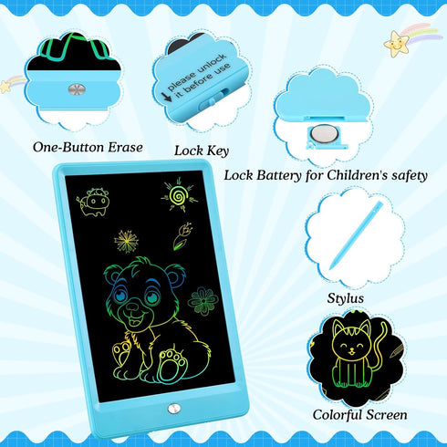 Kids Toys LCD Writing Tablet with Stylus, 8.5in Erasable Toddlers Doodle Board, Reusable Drawing Pad for Kids, Educational Christmas Birthday Gift...