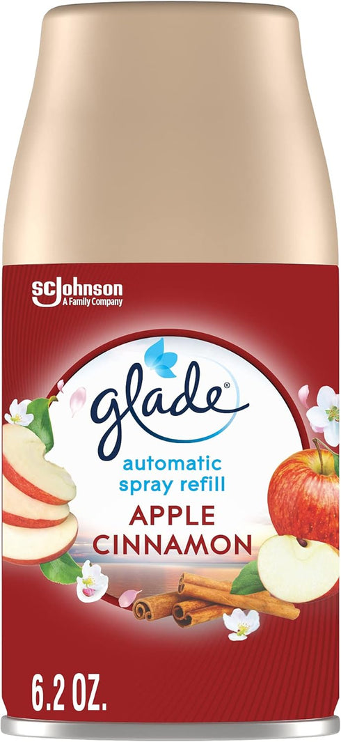 Glade Automatic Spray Refill, Air Freshener for Home and Bathroom, Apple Cinnamon, 6.2 Oz...