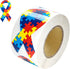 250 Autism Ribbon Shaped Stickers for Autism/Asperger's Awareness - Perfect for Events, Support Groups, Fundraisers and More!...