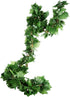 Elegant 38 Ft Autumn Artificial Grape Leaf Garland - 5 Strands, Highly Realistic Fall Decor for Weddings, Home, Parties, & Wall Display...
