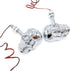 Motorcycle 10mm Screw Skull Head LED Amber Turn Signal Indicator Light (Chrome)...