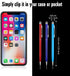 Outus 12 Pieces Stylus Pens for Touch Screens, Retractable Fiber Tip 2 in 1 Capacitive Stylus Ballpoint Pen Compatible with iPad iPhone Tablets Sa...