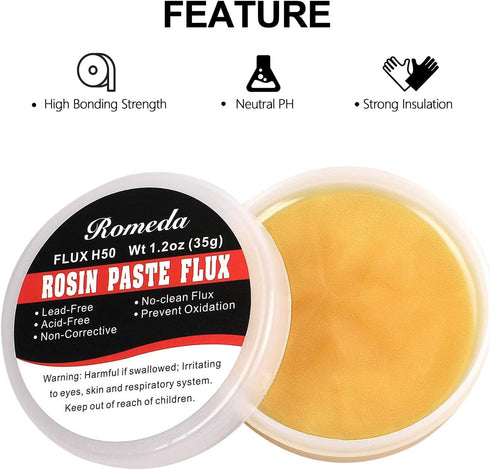 4 Jar Solder Flux, Flux for Soldering, Rosin Soldering Flux Paste for Lead-Free Electronics Soldering and Soldering DIY (1.2oz/35g in a Jar)...