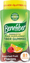 Benefiber Prebiotic Fiber Supplement Gummies for Digestive Health, Assorted Fruit Flavor - 81 Count...