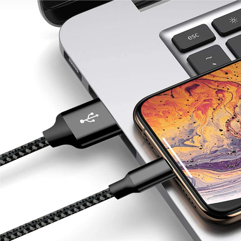 cugunu iPhone Charger, 5 Pack 3/3/6/6/10FT Apple MFi Certified USB Lightning Cable Nylon Braided Fast Charging Cord Compatible for iPhone 14/13/12...