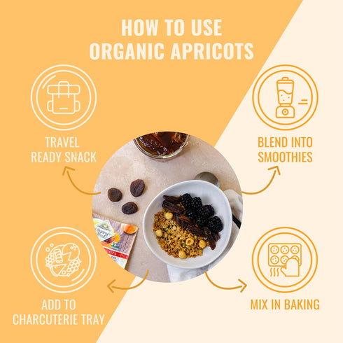 Sunny Fruit Soft Organic Turkish Dried Apricots - 1 Bag (5 Individual Portion Packs) | No Preservatives, No Sugar Added | Healthy, Convenient Snac...