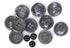 Shell(Mother of Pearl) Button for Suits, Blazers, Coats, Pants, Activity Wears. Dark Grey Color/3 Sizes as 1 Pack(36pcs Shell Buttons+12pcs Inner ...