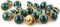 Deep Green Resin Sewing Buttons Brass Metal Base with Shank 30 Pcs - 10mm, 13/32"...