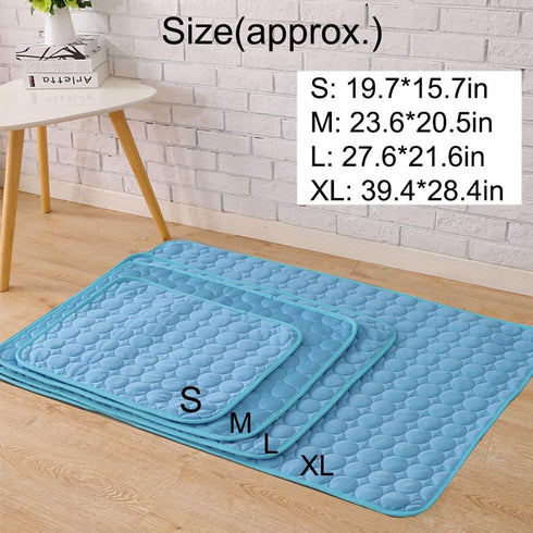 Dog Cooling Mat, Pet Cooling Pads for Dogs Cats Washable Summer Kennel Mat, Breathable Self Cooling Blanket Pad Ice Silk Sleep Mat Non-Toxic Dog C...