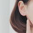 14K White Gold Plated Small Cross Silver Stud Earrings, Hypoallergenic Pave CZ Tiny Cross Stud Earrings for women...
