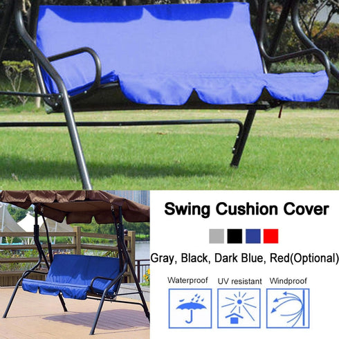 Keenso Swing Seat Cover, 3 Seat Premium 190T Polyester Taffeta Swing Cushion Cover Outdoor Waterproof Swing Chair Cover for Patio Courtyard Garden...