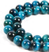 Nancybeads 60pcs 6mm Natural Aquamarine Tiger's Eye Gemstone Round Spacer Loose Stone Beads for Jewelry Making 15.5" 1 Strand (Aquamarine Tiger's ...