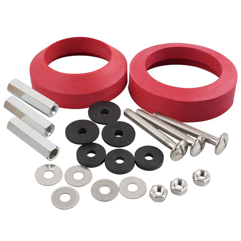iFealClear 3" Tank to Bowl Toilet Repair Bolt & Gasket Kit 2 Sets Stainless Steel Hardware Kits Fits Most 3-Inch/3.5-Inch,Flush Valve Opening Toil...