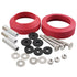 iFealClear 3" Tank to Bowl Toilet Repair Bolt & Gasket Kit 2 Sets Stainless Steel Hardware Kits Fits Most 3-Inch/3.5-Inch,Flush Valve Opening Toil...