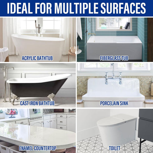 Porcelain Repair Kit, Porcelain Sink Chip Repair Kit White, Sink & Tub Repair Kit, Quickly Fix Chips, Cracks, Holes & Scratchs with Super Adhesion...