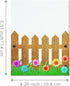 Daisy Flower Wood Fence Metal Cutting Dies for Card Making, Paper Embossing Die Cuts Kit Templates, Storage Pockets Supplies, Photo Frame Album DI...