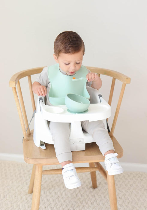 Silicone Bib – 100% Pure Platinum LFGB Baby Bibs with No Fillers – Wide Food Catching Pocket – Easy Clean – Mess Proof – Dishwasher Safe – BPA & P...