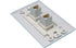 RiteAV Decorative 1 Gang 2 Port Cat5e Ethernet Wall Plate - White/White...