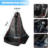 Car Shift Knob Dust Cover, Gear Shift Knob Cover for Protection, Leather Manual/Automatic Shifter Shift Boots Cover, Decorate Car Interior (Black+...