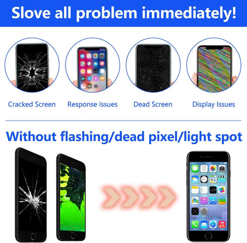 for iPhone 8/ SE 2020 2nd Generation Screen Replacement Black, LCD Touch Screen Digitizer with Repair Tools for A2275, A2298, A2296 with Waterproo...