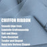 UpUDo 4 Rolls Chiffon Ribbon, 1.5" x 6Yd Dusty Blue Silk Ribbons, Smooth Edges for Wedding Invitations, Bridal Bouquets, DIY Crafts, Gift Wrapping...