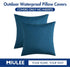 MIULEE Pack of 2 Decorative Outdoor Solid Waterproof Throw Pillow Covers Faux Linen Garden Farmhouse Coastal Cushion Cases for Summer Patio Tent B...