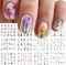 12 Sheets Flower Nail Stickers Decals Spring Summer Nail Art Stickers Floral Butterfly Dragonfly Water Transfer Nail Decals Colorful Nail Art Supp...