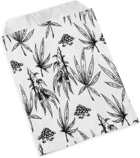 888 Display USA, Inc 20 bags of our White, 4" x 6" Exotic Plant Print Flat Paper Bags, for Treats, Storefronts, Promotional Giveaways, Cookies, Br...