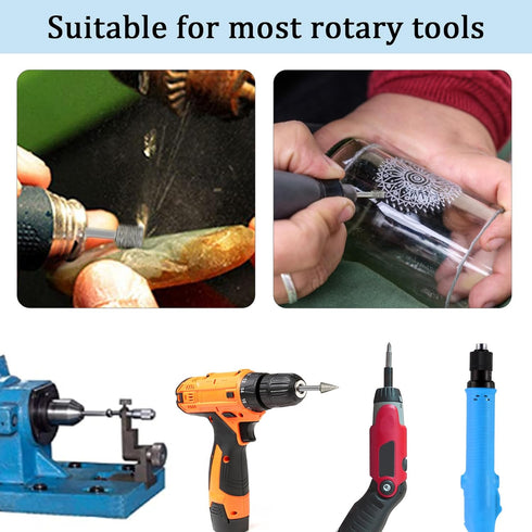 76PCS 1/8inch Shank Power Rotary Tool Accessories Kit for Dremel- includes 45PCS Rotary Cutting Wheels Tool Kit, 20PCS Stone Carving Set Diamond B...