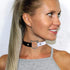 Leather Choker Necklace Collar Soft PU Cat Punk Adjustable Choker Necklace for Women, Pink...