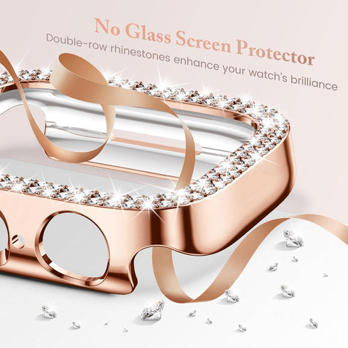 Goton 4-Pack Bling Bumper Compatible for Apple Watch Series 3 2 1 38mm Case, Women Glitter Diamond Rhinestone Protector Cover for iWatch Accessori...