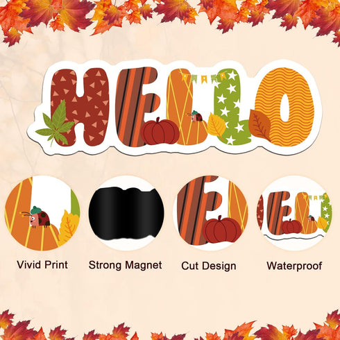 20pcs Fall Magnetic Decorations, Owls Pumpkin Fridge Magnets Autumn Theme Refrigerator Decals Happy Fall Magnets Fridge Decorations for Thanksgivi...