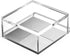 OfficeGoods Acrylic Desk Organizer w/Silver Base – Functional & Elegant Odds & Ends Box for Display or Storage – Perfect for Home or Office, Kitch...