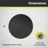 Lake Country Dual-Action 6” Backing Plate - Flexible Polishing Pad Plate w/Smooth Finish - Hook and Loop Pad Fastener - Black & Yellow Polisher Ba...