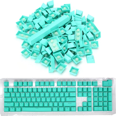 PBT Keycaps, 108 Keys P9 Mechanical Keyboard Key Backlit Key Character Translucent Key DIY Keycaps,for 61/64/87/104/108 Key Mechanical Keyboards(C...