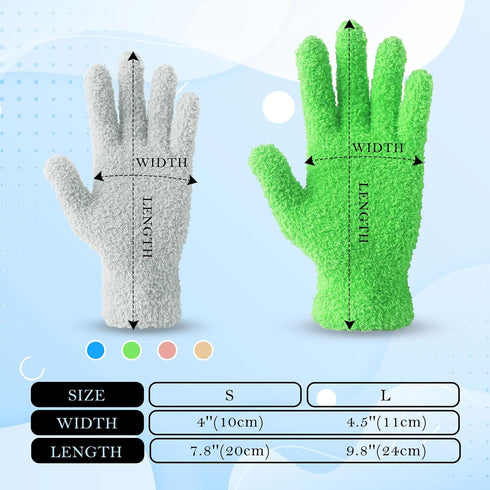 Evridwear Microfiber Gloves for Plant Dusting,Resuable Leaf Cleaning Glove for Houseplants,Blinds,Furniture and Small Objects...