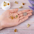 Pandahall 10Pcs Alloy Enamel 4-Petal Flower Bead Caps 18x12mm Golden Floral Loose Spacers Cone Beads Caps for Jewelry Making, Hole: 1.5mm...