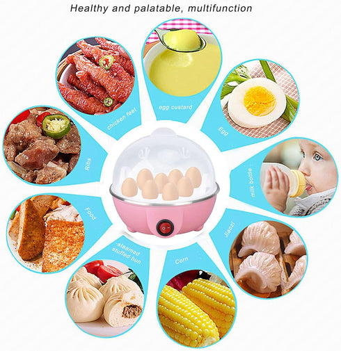 Fdit Egg Cooker,With Heating Plate Can Cook 7 Large Eggs Automatic Power Off Suitable for Kitchen Cooking ()...