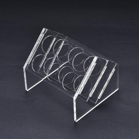 uxcell Slant Rack Acrylic Test Tube Holder 6 Wells for 50ml Centrifuge Tubes Clear...
