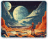 Space Themed Design, Vibrant Color Mouse Pad Travel Mouse Pad for Gaming Cloth Mouse Pad Laptop Mouse Pad, 26x21cm...