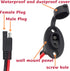 SAE Connector 12AWG 1FT 2-Pack SAE Cable to SAE Power Socket Sidewall Port Waterproof SAE Battery Connector for Motorcycle, Boat, Solar Panel (1FT...